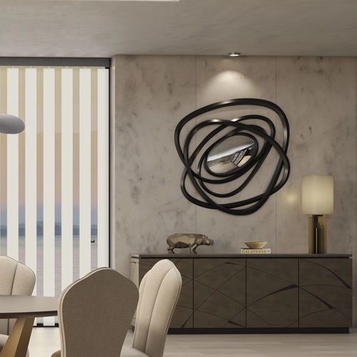 Wandmontierter Spiegel - ORBIT - Christopher Guy - modern / Massivholz / gold