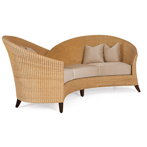 Halbrundes Sofa - 60-0374 ROTIN POUR TROIS - Christopher Guy - klassisch / Samt / Satin