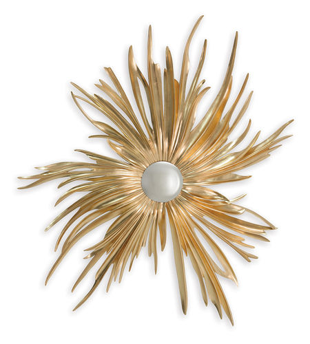 Wandmontierter Spiegel - DANDELION - Christopher Guy - originelles Design / Mahagoni / gold