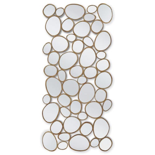 Wandmontierter Spiegel - PEBBLE BEACH - Christopher Guy - modern / blattvergoldetes Holz / gold