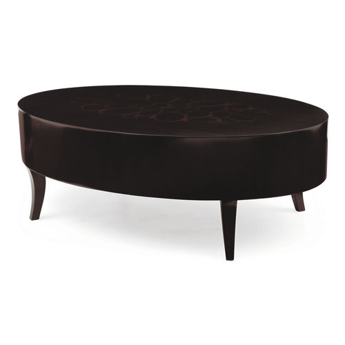 Klassischer Couchtisch - 76-0012 HILTON  - Christopher Guy - Holzfurnier / Gestell aus Mahagoni / oval