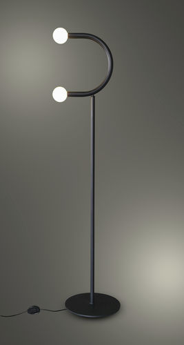 Stehleuchte - BLACK CAT  - Zefkilis Bros Co - Delight - Metall / geblasenes Glas / modern