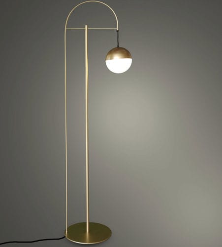 Stehleuchte - ARCHE - Zefkilis Bros Co - Delight - Metall / geblasenes Glas / Opal