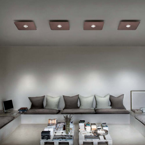 Moderne Deckenleuchte - FROZEN  - LODES - quadratisch / Metall / Kristall