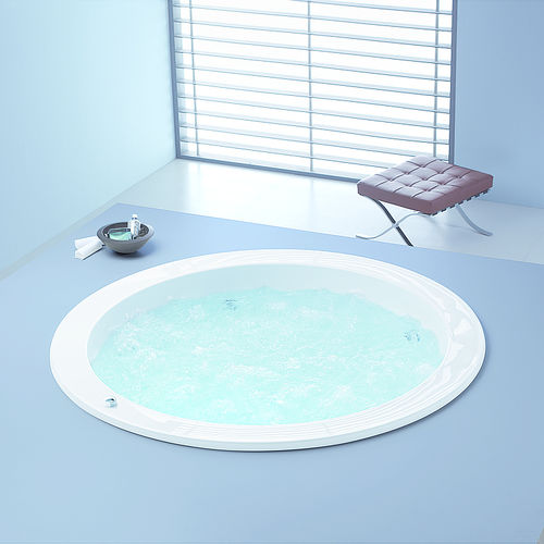 Runde Badewanne - DREAMSCAPE: 6114 - HOESCH - freistehend / Acryl / weiß