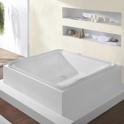 Quadratische Badewanne - ERGO+: 6439 - HOESCH - Acryl / Massage / weiß
