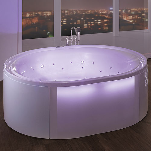 Ovale Badewanne - ERGO+: 6442 - HOESCH - freistehend / Acryl / Glas