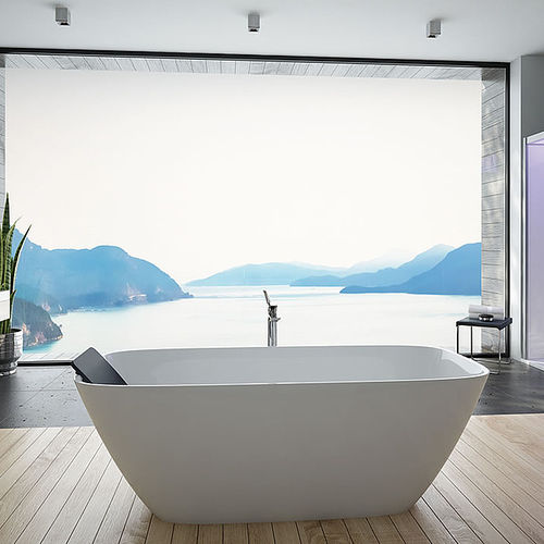 Ovale Badewanne - LASENIA : 4503 - HOESCH - freistehend / Mineralguss / weiß