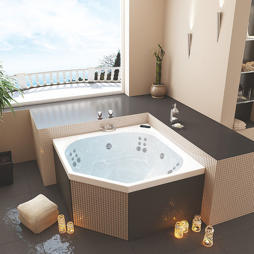 Badewanne für Eckeinbau - NEVADA: 670340 - HOESCH - Acryl / 3 Plätze / Massage