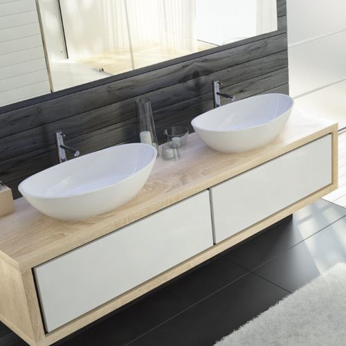 Aufsatzwaschbecken - NAMUR: 4410 - HOESCH - Mineralguss / oval / modern