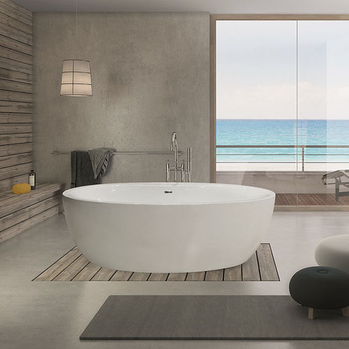 Ovale Badewanne - CABO: 6610 - HOESCH - freistehend / Acryl / weiß
