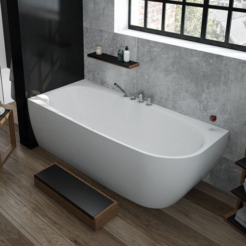 Ovale Badewanne - 3834.010 - HOESCH - freistehend / für Wohnungen / Verbundwerkstoff