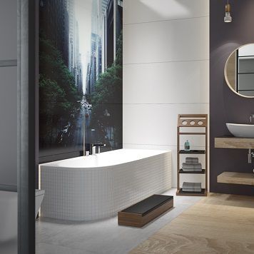 Badewanne für Eckeinbau - 3842.010 - HOESCH - freistehend / für Wohnungen / Acryl