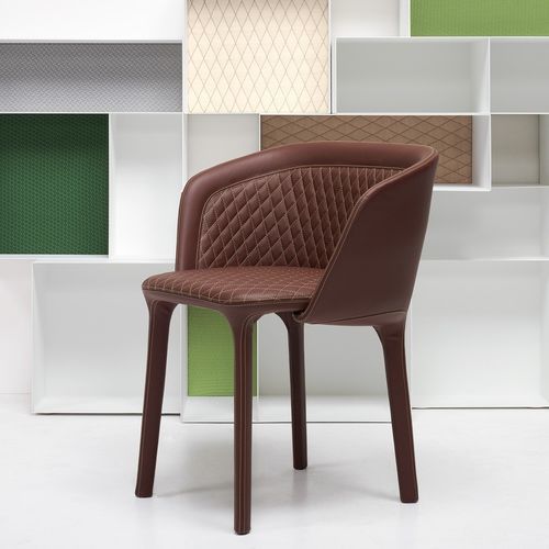 Moderner Stuhl - LEPEL QUILTED - CASAMANIA HORM - für den Innenraum / Leder / Stoff