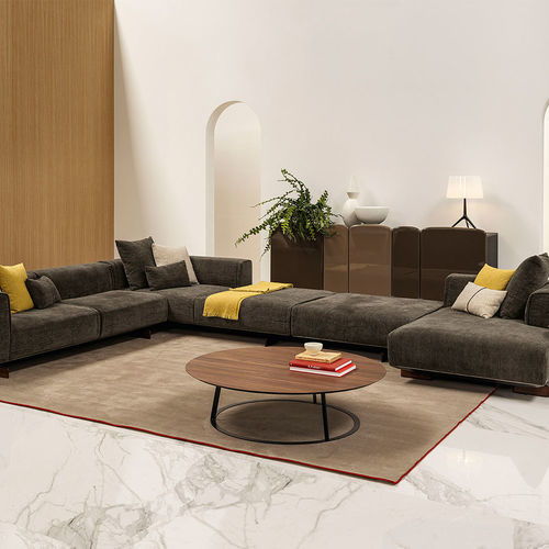 Moderner Couchtisch - ALBINO FAMILY - CASAMANIA HORM - lackiertes MDF / Marmor / Gestell aus heißlackiertem Stahl