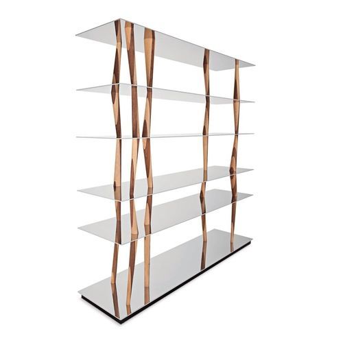 Design-Regal - SENDAI - CASAMANIA HORM - Aluminium / Massivholz / Hartglas