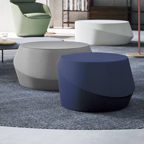 Moderne Ottomane - Giro - CASAMANIA HORM - Stoff / Leder / rund