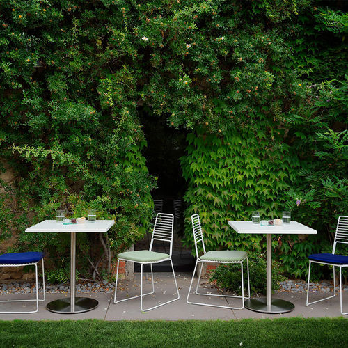 Moderner Bistrotisch - T1  - CASAMANIA HORM - Holz / Gestell aus Stahl / quadratisch