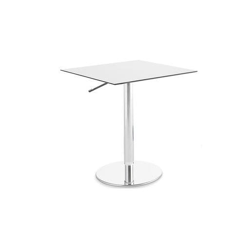 Moderner Bistrotisch - T2  - CASAMANIA HORM - HPL / Gestell aus verchromtem Metall / quadratisch