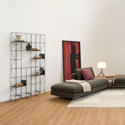 Modul-Bücherregal - NETWORK - CASAMANIA HORM - modern / aus lackiertem Metall / Kunstleder