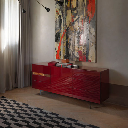 Modernes Sideboard - COMRÌ - CASAMANIA HORM - Metall / Sperrholz / lackiertes Holz