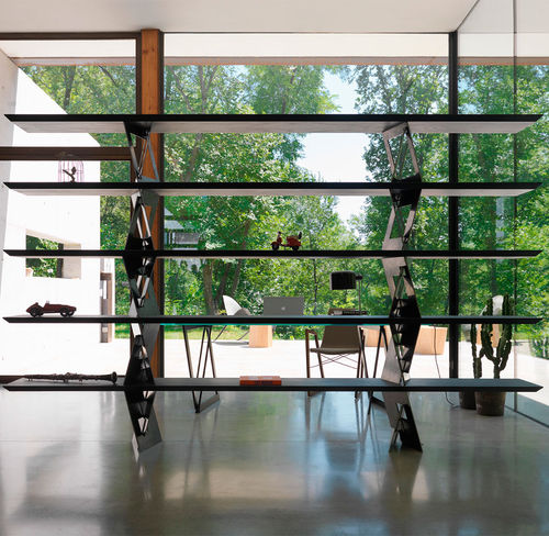 Design-Regal - QUADROR 04 - CASAMANIA HORM - Aluminium / Holzfurnier / schwarz