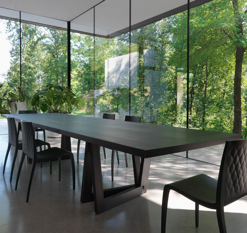 Design-Tisch - QUADROR 03 - CASAMANIA HORM - Esche / Gestell aus Esche / rechteckig
