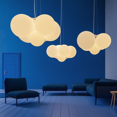 Hängelampe - CLOUDY - AXO Light - Aluminium / Stahl / Stoff