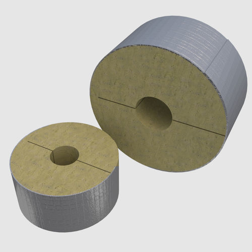 Thermo-akustische Isolierung - ROCKLAP H&V - ROCKWOOL - Steinwolle / rohrförmig / für Kanalisationen