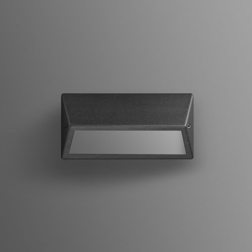 Moderne Wandleuchte - SLIM PYRAMID  - EMFA - für Außenbereich / galvanisiertem Stahl / Vorderseite aus Hartglas