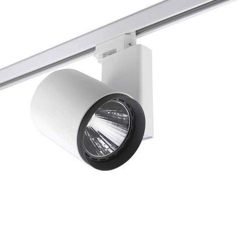 LED-Schienenleuchte - MACH 3 - Leds-C4 - rund / Aluminium / Glas