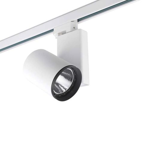 LED-Schienenleuchte - MACH 3 MEDIUM - Leds-C4 - rund / Aluminium / Glas