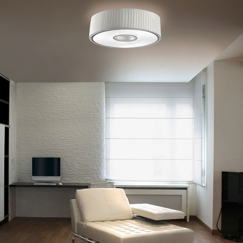 Moderne Deckenleuchte - SPIN - Leds-C4 - rund / Stahl / Stoff
