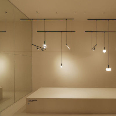Hängelampe - TUBS  - Leds-C4 - Metall / modern / mit Kabel