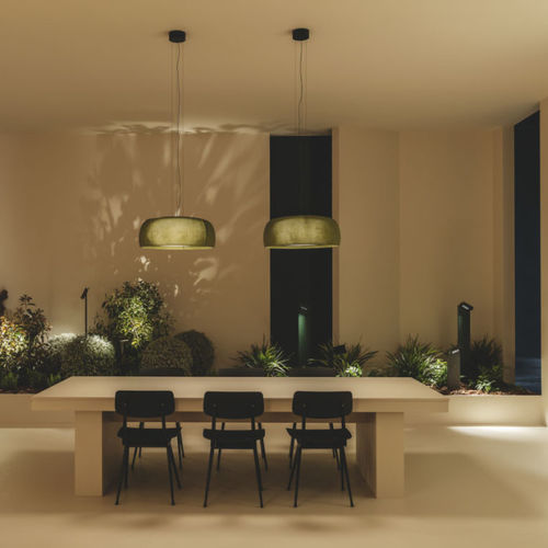 Hängelampe - GONG - Leds-C4 - Stahl / Stoff / modern