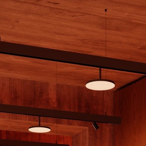 LED-Schienenleuchte - NARA - Leds-C4 - rund / Aluminium / für Geschäfte