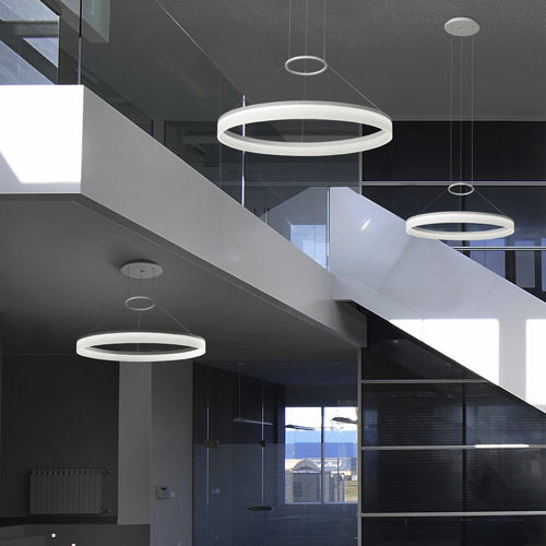 Hängelampe - CIRC  - Leds-C4 - Aluminium / Stahl / Methacrylat