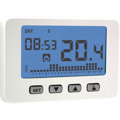 Elektronisches Thermostat - CHRONOS KEY BIANCO - VEMER - programmierbar / für Heizungen / wandmontiert