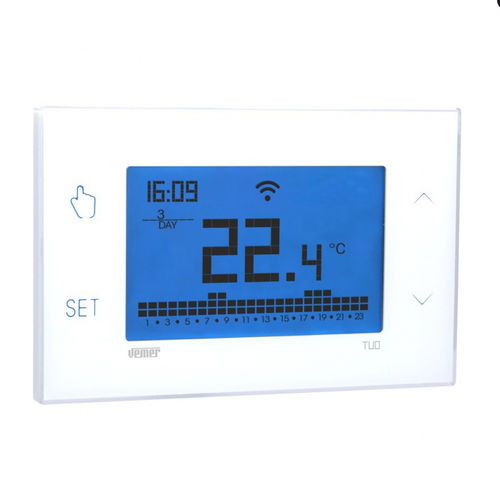 Thermostat für Heizungen - TUO WI-FI BATTERIA BIANCO - VEMER - elektronisch / programmierbar / wandmontiert