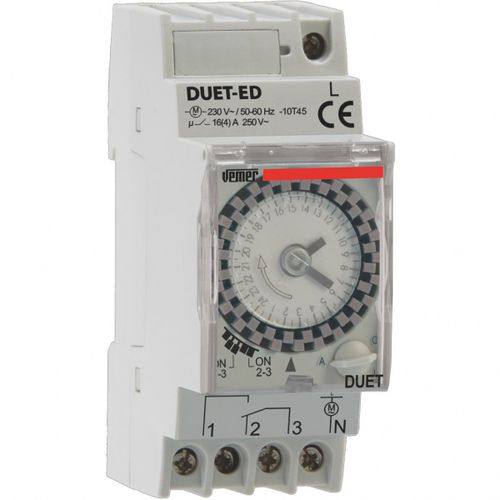 Mechanischer Zeitschalter - DUET-ED - VEMER - für DIN-Schiene