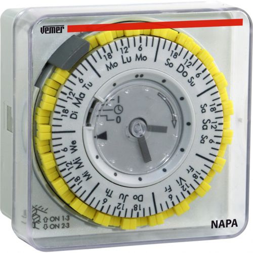 Mechanischer Zeitschalter - NAPA-RW - VEMER - für DIN-Schiene / Fronttafeleinbau