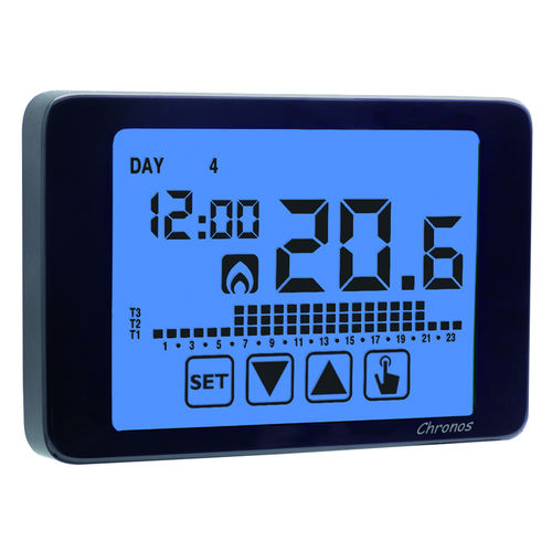 Elektronisches Thermostat - CHRONOS NERO - VEMER - programmierbar / für Heizungen / wandmontiert