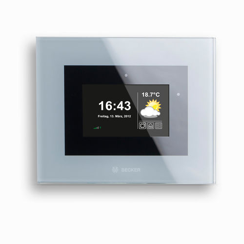 Touchscreen für multifunktionales Hausautomationssystem - CC51 - Becker-Antriebe - wandmontiert