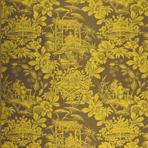 Vorhangstoff - FORBIDDEN COLOURS : EDEN - JIM THOMPSON - Blumenmotive / chinesisches Motiv / Seide
