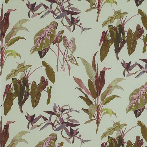 Vorhangstoff - THE BAMBOO FOREST : CALADIUM - JIM THOMPSON - Blumenmotive / Leinen / bedruckt