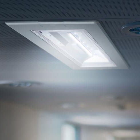 Notbeleuchtung für Aufbau - ELX EL - ESYLUX - rechteckig / LED / Polycarbonat