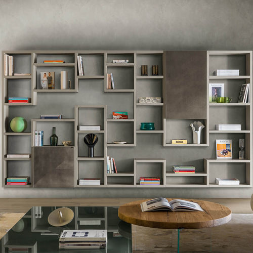 Wandmontiertes Regal - 30mm  - LAGO - modern / lackiertes Holz / Glas