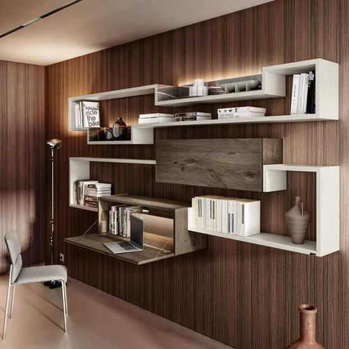 Modul-Bücherregal - LagoLinea  - LAGO - wandmontiert / modern / lackiertes Holz