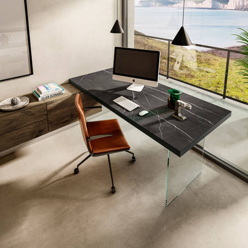 Bodenstehender Schreibtisch - Air  - LAGO - modern / lackiertes Holz / gerade