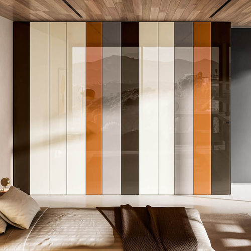 Kleiderschrank für Kinder - N.O.W. - LAGO - modern / lackiertes Holz / Glas